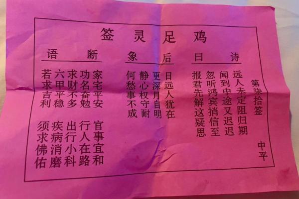 方岩灵签解签66