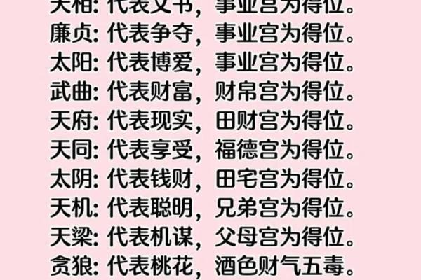 唐艺尹老师：紫薇斗数主星解释