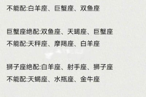 星座配对表大全，十二星座配对指南
