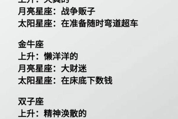 月亮星座和上升星座是一样的吗